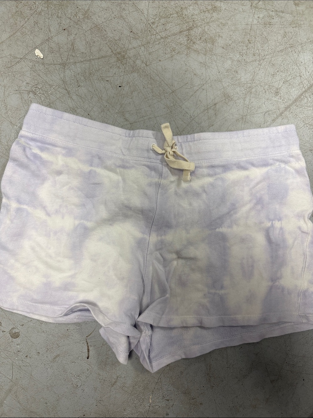 Women’s Lavender Tie-Dye Lounge Shorts GAP Size Medium - LIKE NEW Drawstring